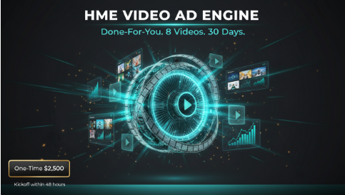 HME Video Ad Engine — Done-For-You. 8 Videos. 30 Days.